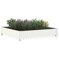 vidaXL Obrubník trávnika 4 ks 100 x 100 x 20 cm Oceľ Biela