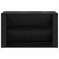 vidaXL Regál na topánky 75 x 35 x 45 cm Kompozitné drevo Čierny dub