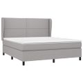 vidaXL Boxspring posteľ s matracom svetlosivá 100x200 cm látka