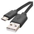 Nabíjací a dátový kábel USB-A 2.0 / micro USB-B 2.0, 2 m, čierny
