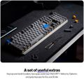 Endorfy mechanická klávesnice Thock V2 / bezdrátová / ARGB /  yellow sw. / USB / num. kl. / US layout Klávesnice, herní, bezdrátová, mechanická, Endorfy Yellow, US layout, ARGB, hliníková konstrukce, Bluetooth, 2,4GHz, USB, šedá