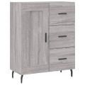 vidaXL Vysoká skrinka sivý dub sonoma 69,5x34x180 cm spracované drevo
