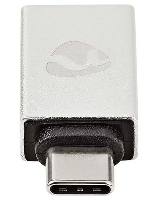 Nedis CCTB60915AL - USB Typ-C Adaptér | Typ-C Zástrčka - A Zásuvka Adaptér, USB 3.2 Gen1, zástrčka USB-C - zásuvka USB-A, hliník, strieborný
