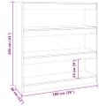vidaXL Knižnica/deliaca stena sivý dub sonoma 100x30x103 cm