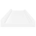 vidaXL Poličky na zarámované obrázky 2 ks biele 80x9x3 cm MDF