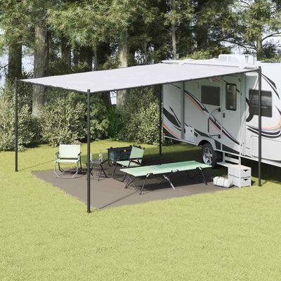vidaXL Koberec do stanu Svetlosivá 400 x 400 cm Polyetylén