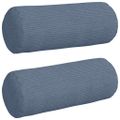 vidaXL Podložkové vankúše 2 pcs Modrá Ø 15 x 40 cm Kordúrová tkanina