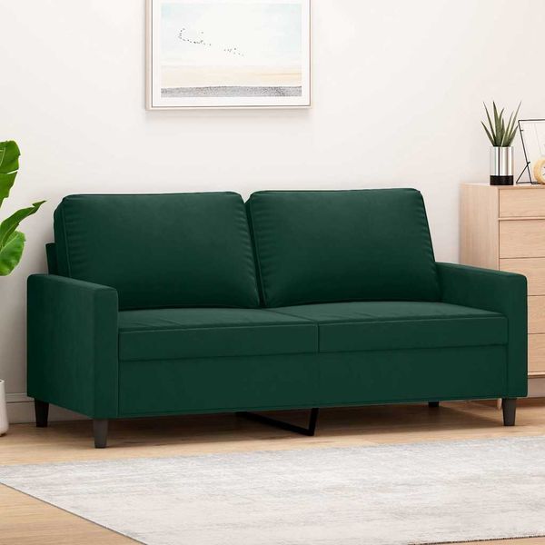 vidaXL 2-miestna pohovka tmavozelená 140 cm zamat
