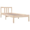 vidaXL Posteľný rám, drevený masív 75x190 cm, malé jednolôžko