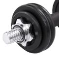 vidaXL 19-dielna sada činiek dumbbell 15 kg, liatina