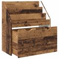 vidaXL Detský regál Staré drevo 60 x 29,5 x 69 cm Kompozitné drevo