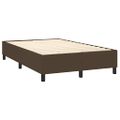 vidaXL Posteľný rám s boxspringom tmavohnedá 120x200 cm látka