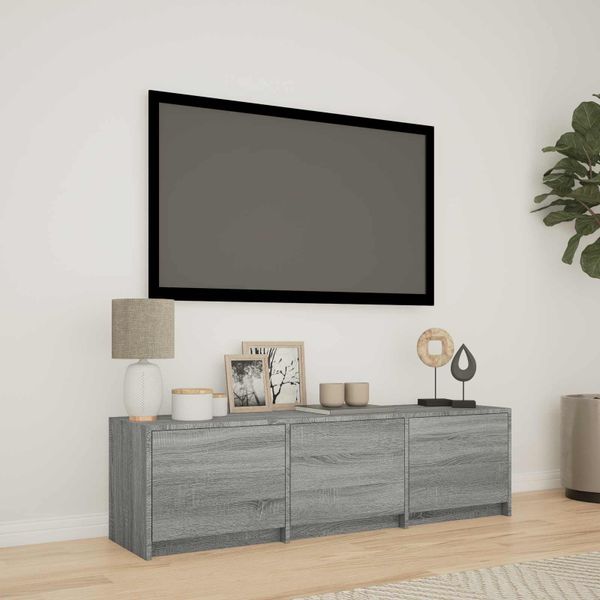 vidaXL TV skriňa s LED Sivá Sonoma 140 x 34 x 40 cm Konštruované drevo