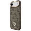 Puzdro Guess 4G Strass Logo & Big Strap Metal Buttons MagSafe pre iPhone Air hnedá