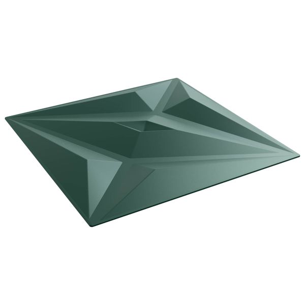 vidaXL Nástenné panely Hviezda 12 pcs Star Zelený 50 x 50 cm XPS Pena