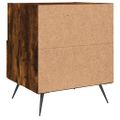 vidaXL Nočné stolíky 2 ks dymový dub 40x35x47,5 cm kompozitné drevo