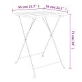 vidaXL Skladací bistro stolík 55x54x71 cm akáciový masív a oceľ