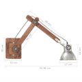 vidaXL Nástenná lampa, industriálny štýl, strieborná, okrúhla E27
