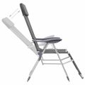 vidaXL Skladacie kempingové stoličky s opierkami nôh 2ks sivé textilén