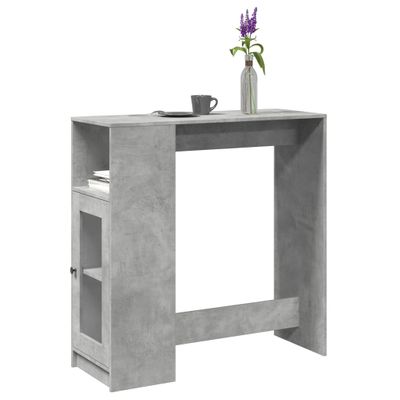 vidaXL Barový stôl s policami betónový 101x40x103,5cm kompozitné drevo