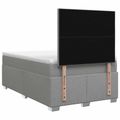 vidaXL Posteľ boxspring s matracom Svetlosivá 120 x 190 cm Látka