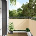 vidaXL Balkónová zástena, krémová 300x120 cm, PVC