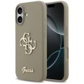 Puzdro Guess Silicone Big 4G Script pre iPhone 17 hnedá