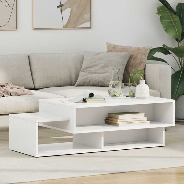 vidaXL Konferenčný stolík Biela 105 x 50 x 32,5 cm Kompozitné drevo