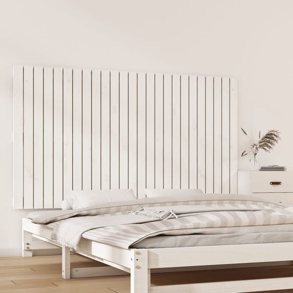 vidaXL Nástenné čelo postele biele 159,5x3x90 cm masívna borovica
