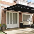 vidaXL Sklopná markíza Čierna 600 × 300 cm Polyester a hliník