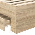 vidaXL Rám postele so zásuvkou Sonoma dub 90 x 200 cm Kompozitné drevo