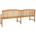 vidaXL Ručne vyrezávaná ružová lavička 228 x 61 x 94,5 cm Prírodná