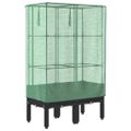 vidaXL Záhon s krytom na skleník ratanový vzhľad 80x40x140 cm