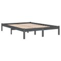 vidaXL Posteľný rám sivý masívne borovicový masív 140x190 cm