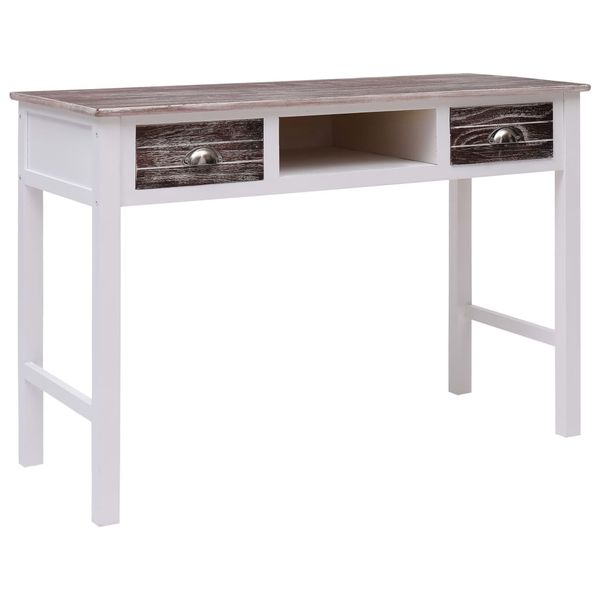 vidaXL Písací stôl hnedý 110x45x76 cm drevený