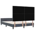 vidaXL Posteľ s pružinovým rámom Tmavo šedá 140 x 200 cm Zamat