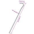 vidaXL Stanové kolíky 50 ks 23 cm Ø7 mm pozinkovaná oceľ