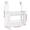 vidaXL Organizér pod umývadlo 34x12x26 cm hliníkový