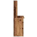 vidaXL Stolík s policami staré drevo 102x45x148 cm kompozitné drevo