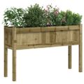 vidaXL Záhradný kvetináč s nohami 110x31x70 cm impregnovaná borovica