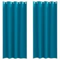 vidaXL Záclony na zatemnenie s krúžkami 2 ks Tyrkysová 245 x 140 cm
