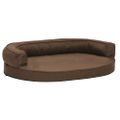 vidaXL Ergonomický matrac pre psa 75x53 cm ľanový vzhľad hnedý