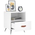 vidaXL Nočné stolíky 2 ks biele 40x35x47,5 cm kompozitné drevo