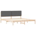 vidaXL Rám postele s čalúneným čelom Tmavo šedá 200 x 200 cm