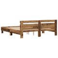 vidaXL Rám postele Staré drevo 200 x 200 cm Kompozitné drevo