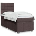 vidaXL Boxspring posteľ s matracom tmavohnedá 100x200 cm látka