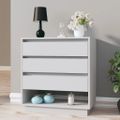 vidaXL Komoda vysoký lesk biela 70x41x75 cm spracované drevo