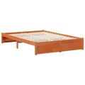 vidaXL Rám postele Včelí hnedý 150 x 200 cm Masívne borovicové drevo