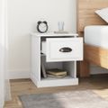 vidaXL Nočné stolíky 2 ks biele 39x39x47,5 cm spracované drevo