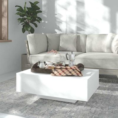 vidaXL Konferenčný stolík, biely 85x55x31 cm, kompozitné drevo